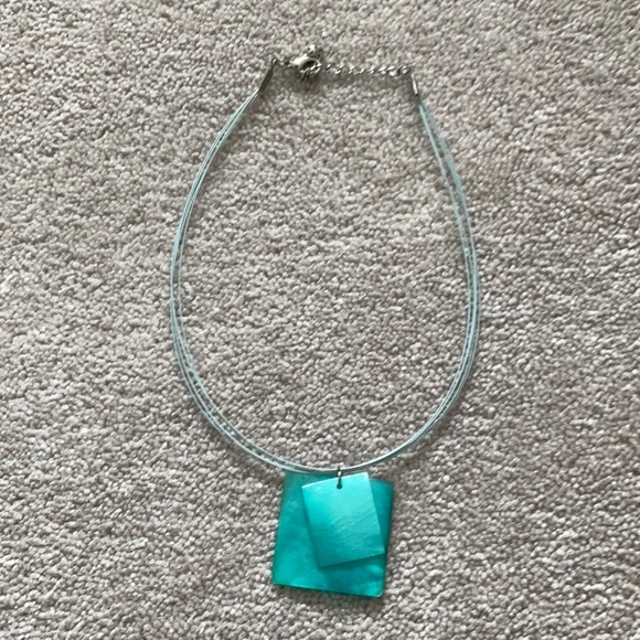 ♥️ Lot 3 Vintage necklaces white and turquoise - Picture 2 of 5